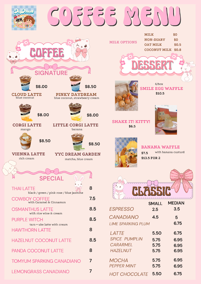 Menu Day Dream Coffee & Boba Tea House-2